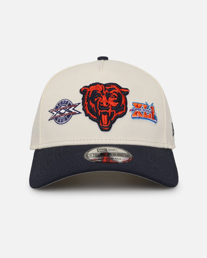 New Era Chicago Bears 'Super Bowl Logos' 9FORTY A-Frame Snapback Chrome