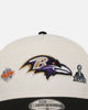 New Era Baltimore Ravens 'Super Bowl Logos' 9FORTY A-Frame Snapback Chrome