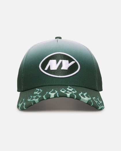 New Era New York Jets 'Sundyed Flames' 9FORTY A-Frame Snapback Pine Green