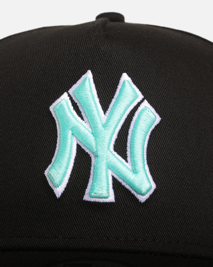 New Era New York Yankees 'Black Aqua' 9FORTY A-Frame Snapback Black/Aqua