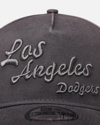 New Era Los Angeles Dodgers 'Graphite Script' 9FORTY A-Frame Snapback Washed Graphite