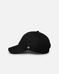 47 Brand Los Angeles Dodgers 47 Clean Up Strapback Black/Turquoise