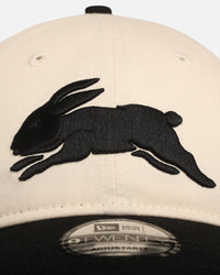 New Era South Sydney Rabbitohs 'NRL Two Tone' 9TWENTY Strapback Chrome White/Black