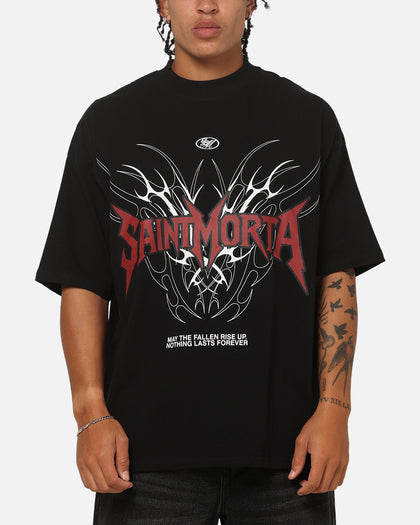 Saint Morta Fallen Tribal Boxy T-Shirt Black/Red