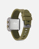 Adidas Gunmetal Aluminum Case Dial Green Silicone Strap Watch Green
