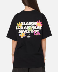 X-Large Flowers T-Shirt Black