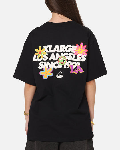 X-Large Flowers T-Shirt Black