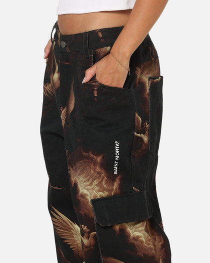 Saint Morta Rapture Cargo Pants Black/Orange