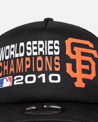 New Era San Francisco Giants 'Puff Print' Pre-Curved Golfer Trucker Snapback Black