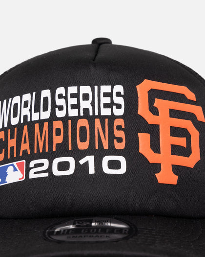 New Era San Francisco Giants 'Puff Print' Pre-Curved Golfer Trucker Snapback Black