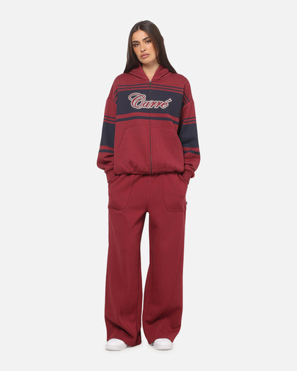 Carre Varsity Track Pants Burgundy