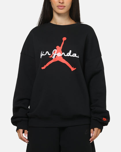 Jordan Brooklyn AJ6 Fleece Crewneck Black/Infrared