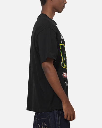 Majestic Athletic NFL Green and Gold T-Shirt Black