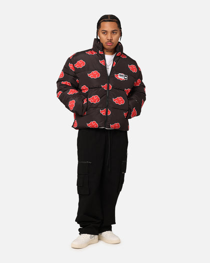 73Studio X Naruto Akatsuki Puffer Jacket Black