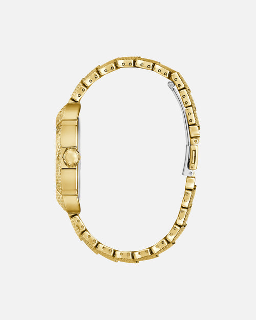 Guess Mainline Nile Textured Bracelet Watch Gold