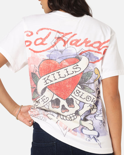 Ed Hardy Love Kills Slowly Vintage T-Shirt White