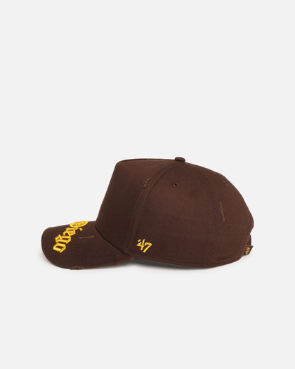 47 Brand San Diego Padres 'Destruct Gothic Visor' 47 Offside Strapback Brown/Brown