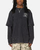 Mitchell & Ness Las Vegas Raiders Chromed Mock Long Sleeve T-Shirt Faded Black