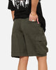 S Double Classic Cut Cargo Shorts Army