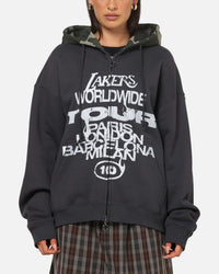 Mitchell & Ness Los Angeles Lakers World Tour Hoodie Washed Black