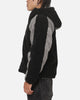 Carre Cream Sherpa Hood Zip Jacket Black