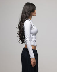 American Thrift Women's Fitted Long Sleeve T-Shirt Grey Heather