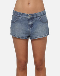 Ed Hardy Women's Butterfly Denim Shorts Indigo