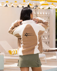 Loiter Spire Fleece Jacket Dark Tan/Ecru