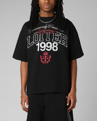 Loiter Drop Out Vintage T-Shirt Black
