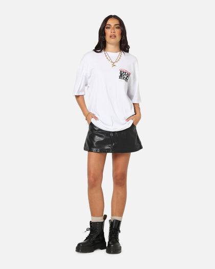 Ed Hardy Flaming Skull T-Shirt White