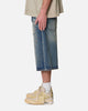 MNML Ultra Baggy Crystal Denim Shorts Blue