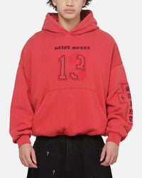 Saint Morta Requiem Boxy Hoodie Vintage Washed Red