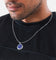 Saint Morta Lapis Octagon Pendant Chain White Gold