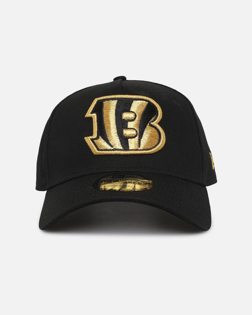 New Era Cincinnati Bengals 'NFL Black & Gold Embroidery' 9FORTY A-Frame Snapback Black/Gold