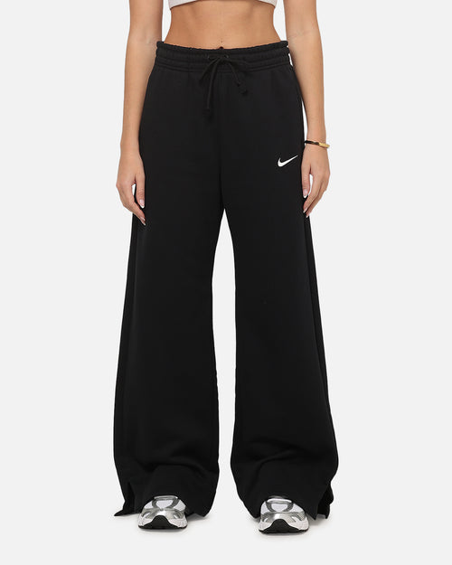 Nike Women's Sportswear Phoenix Fleece High Waisted Wide Leg Sweat Pants Black/Sail