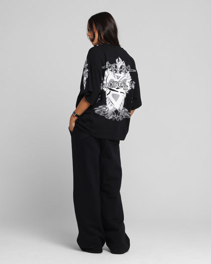 Loiter Hearts T-Shirt Black