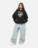 Ed Hardy Double Horns Hoodie Black Acidwash