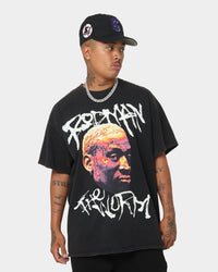 Rodman Brand The Worm Face Tats Vintage T-Shirt Black Wash
