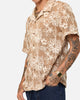 XXIII Resort Knit Button Up Shirt Tan/Cream