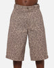 Playboy All Over Print Shorts Leopard Beige