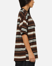 Carre Striped Pocket T-Shirt Brown Stripe