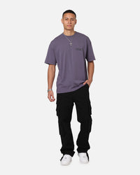 Saint Morta Gothic Stack T-Shirt Purple