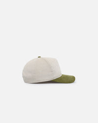 New Era Seattle Mariners 'Dusty Olive Corduroy' Golfer Pre-Curved Snapback Green Med