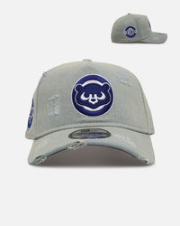 New Era Chicago Cubs 'Distressed Denim' 9FORTY A-Frame Snapback Light Wash Denim