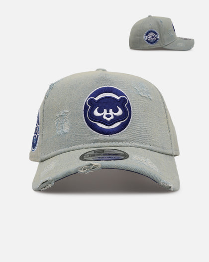 New Era Chicago Cubs 'Distressed Denim' 9FORTY A-Frame Snapback Light Wash Denim