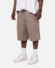 Playboy All Over Print Shorts Leopard Beige