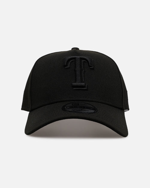 New Era Texas Rangers 'Easy Black' 9FORTY A-Frame Snapback Black/Black