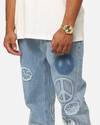 MNML V723 Peace By Peace Denim Jeans Blue