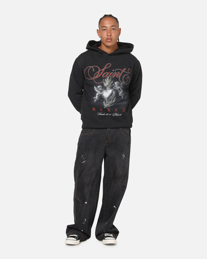 Saint Morta Heavens Kitchen Boxy Hoodie Black Wash