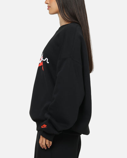 Jordan Brooklyn AJ6 Fleece Crewneck Black/Infrared